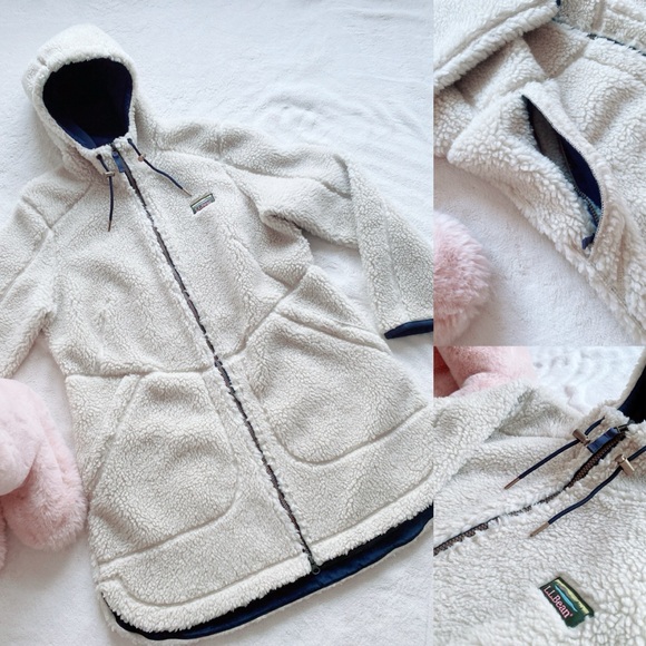 L.L.Bean womens Mountain Pile Fleece coat - Picture 8 of 16